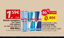 Maskom Supermercados RED BULL Bebida energética Ice/zero /sin azúcar oferta