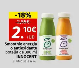 Maskom Supermercados INNOCENT Smoothie energia o antioxidante oferta