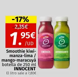 Maskom Supermercados INNOCENT Smoothie kiwi- manza-lima / Smoothie mango-maracuyá oferta