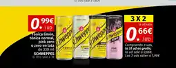 Maskom Supermercados SCHWEPPES Tónica limón, tónica normal, pink zero o zero en lata oferta