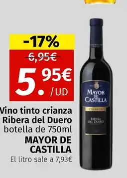 Maskom Supermercados MAYOR DE CASTILLA Vino tinto crianza Ribera del Duero oferta