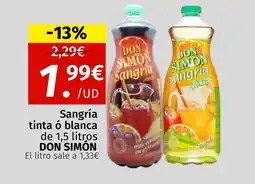 Maskom Supermercados DON SIMÓN Sangría tinta ó blanca oferta