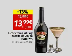Maskom Supermercados BAILEYS Licor crema Whisky botella oferta