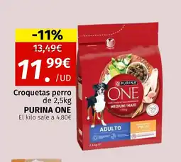 Maskom Supermercados PURINA ONE Croquetas perro oferta