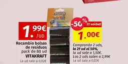 Maskom Supermercados VITAKRAFT Recambio bolsas de residuos oferta