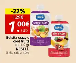 Maskom Supermercados NESTLÉ Bolsita crazy o cool fruits oferta