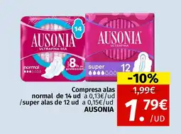 Maskom Supermercados AUSONIA Compresa alas oferta