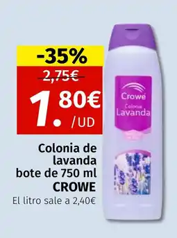 Maskom Supermercados CROWE Colonia de lavanda bote oferta