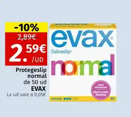 Maskom Supermercados EVAX Protegeslip normal de 50 ud oferta