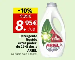 Maskom Supermercados ARIEL Detergente líquido extra poder de 25+5 dosis oferta