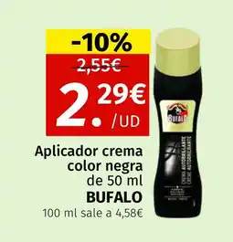 Maskom Supermercados BUFALO Aplicador crema color negra oferta