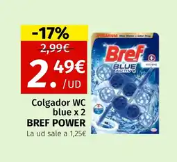 Maskom Supermercados BREF POWER Colgador WC blue x 2 oferta