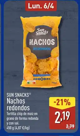ALDI SUN SNACKSⓇNachos redondos oferta