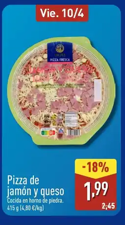 ALDI Pizza de jamón y queso oferta