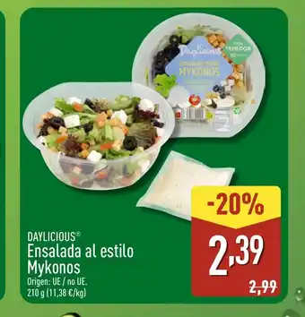 ALDI DAYLICIOUS Ensalada al estilo Mykonos oferta