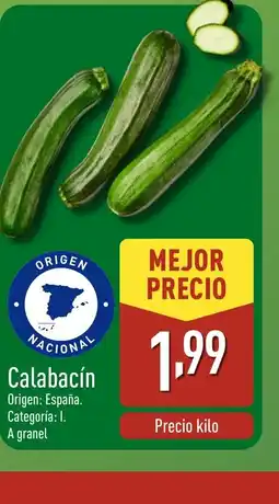 ALDI Calabacín oferta
