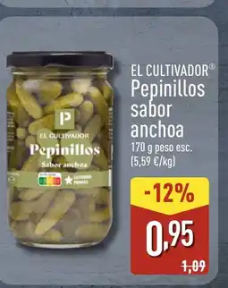 ALDI EL CULTIVADOR Pepinillos sabor anchoa oferta