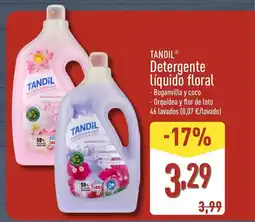 ALDI TANDIL Detergente líquido floral oferta