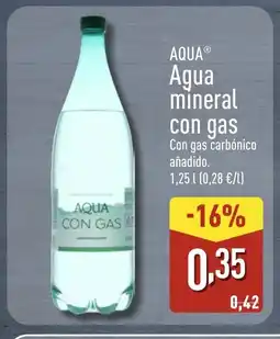 ALDI AQUA Agua mineral con gas oferta