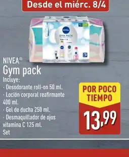 ALDI NIVEA Gym pack oferta