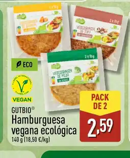 ALDI GUTBIO Hamburguesa vegana ecológica oferta