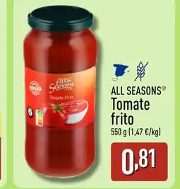ALDI ALL SEASONS Tomate frito oferta