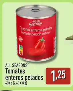 ALDI ALL SEASONS Tomates enteros pelados oferta