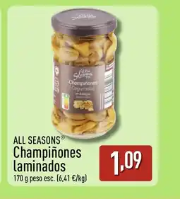 ALDI ALL SEASONS Champiñones laminados oferta