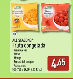 ALDI ALL SEASONS Fruta congelada oferta