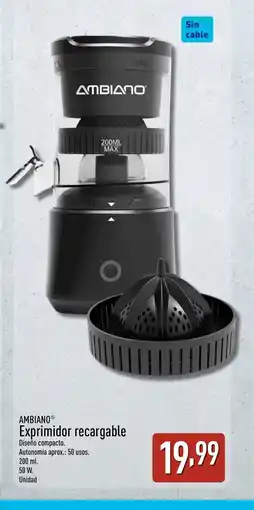 ALDI AMBIANO Exprimidor recargable oferta