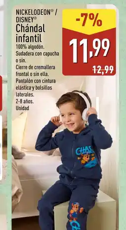 ALDI NICKELODEON / DISNE Chándal infantil oferta