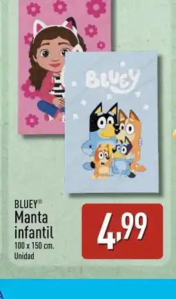 ALDI BLUEY Manta infantil oferta