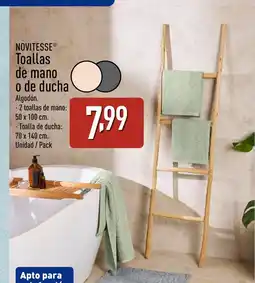 ALDI NOVITESSE Toallas de mano o de ducha oferta