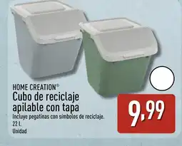 ALDI HOME CREATION Cubo de reciclaje apilable con tapa oferta
