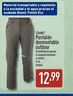 ALDI CRANE Pantalón desmontable outdoor oferta