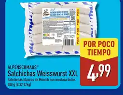 ALDI ALPENSCHMAUS Salchichas Weisswurst XXL oferta