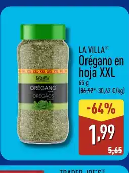 ALDI LA VILLA Orégano en hoja XXL oferta