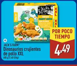 ALDI JACK'S FARM Dinosaurios crujientes de pollo XXL oferta