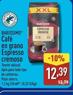 ALDI BARISSIMO Café en grano Espresso cremoso oferta