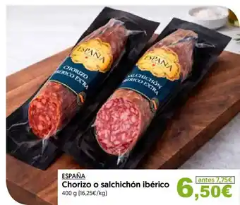 ESPAÑA Chorizo o salchichón ibérico