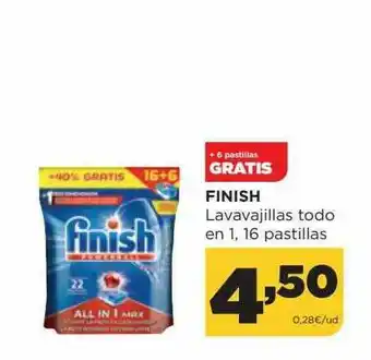 Alimerka Finish Lavavajillas Todo En 1 16 Pastillas oferta