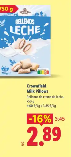 Lidl CROWNFIELD Milk Pillows oferta