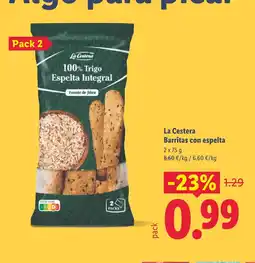Lidl LA CESTERA Barritas con espelta oferta