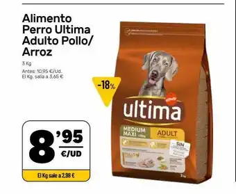 AhorraMas Alimento Perro Ultima Adulto Pollo Arroz oferta