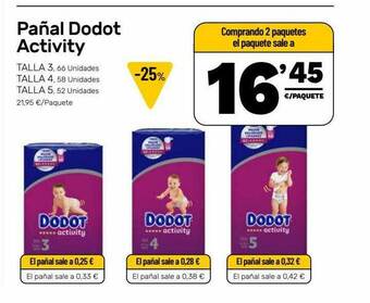 AhorraMas Pañal Dodot Activity oferta