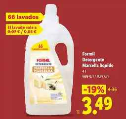 Lidl FORMIL Detergente Marsella líquido oferta