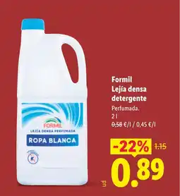 Lidl FORMIL Lejía densa detergente oferta