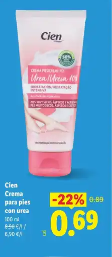Lidl CIEN Crema para pies con urea oferta