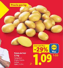 Lidl Patata de freír oferta