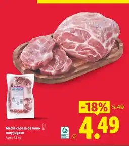Lidl Media cabeza de lomo muy jugoso oferta